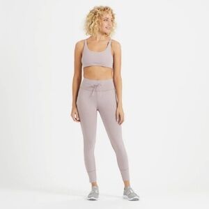 Vuori Women's Light Mauve Ribbed Leggings